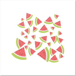 Cute watermelon pattern Posters and Art